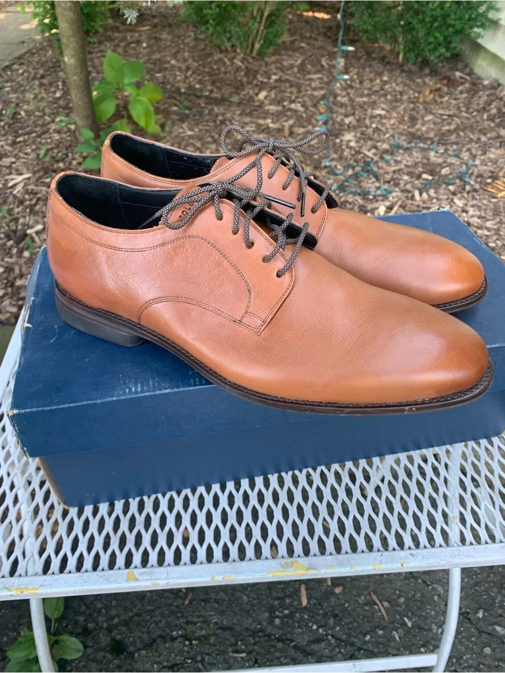 Cole Haan Men's Size 11.5 D Modern Essential Plain Toe Oxford Shoes British Tan